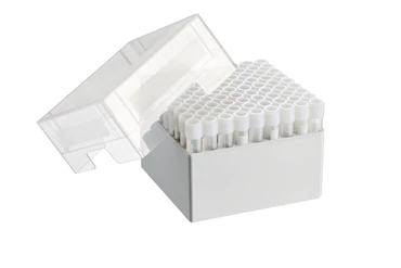 艾本德儲存盒 9 × 9, 可放置 81  個螺旋蓋（凍存）管， 4  –  5  mL，2  件，高 102  mm，4  英寸，聚丙烯材料，可耐受最低 -86  °C，可高溫高壓滅菌，帶蓋子并具有