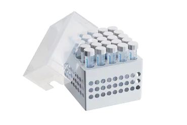 艾本德儲存盒 5 × 5, 可放置 25  個試管，15  mL，2  件，高 127  mm，5  英寸，聚丙烯材料，可耐受最低 -86  °C，可高溫高壓滅菌，帶蓋子并具有數(shù)字字母標(biāo)識