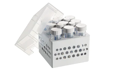 艾本德儲存盒 3 × 3, 可放置 9  個 50  mL 試管和 4  個 15  mL 試管，2  件，高 127  mm，5  英寸，聚丙烯材料，可耐受最低 -86  °C，高溫高壓滅菌，帶蓋子